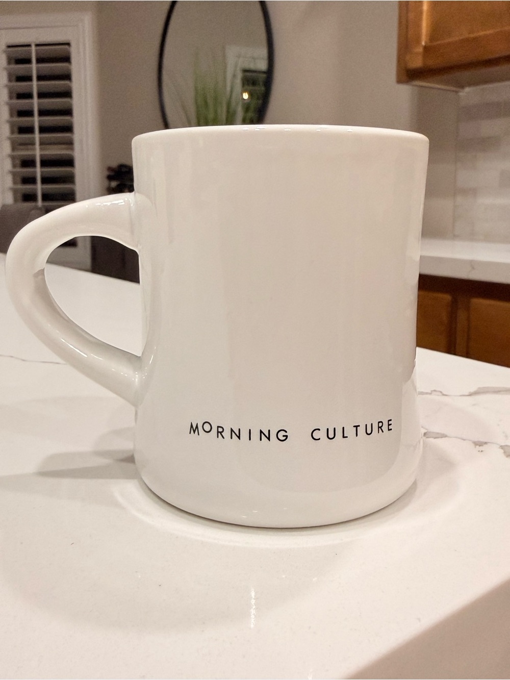 Morning Culture "Rise & Shine" White Ceramic Coffee Mug - Picture 2 of 2